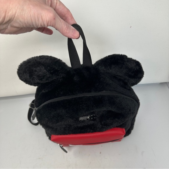 Mickey Mouse x Bioworld Disney Soft Furry Backpack Bookbag‎ with Mouse Ears GUC main image 12
